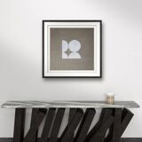 Modern jute painting 30 x 30 cm