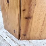 Hexagonal console table guéridon Regain pine 1970