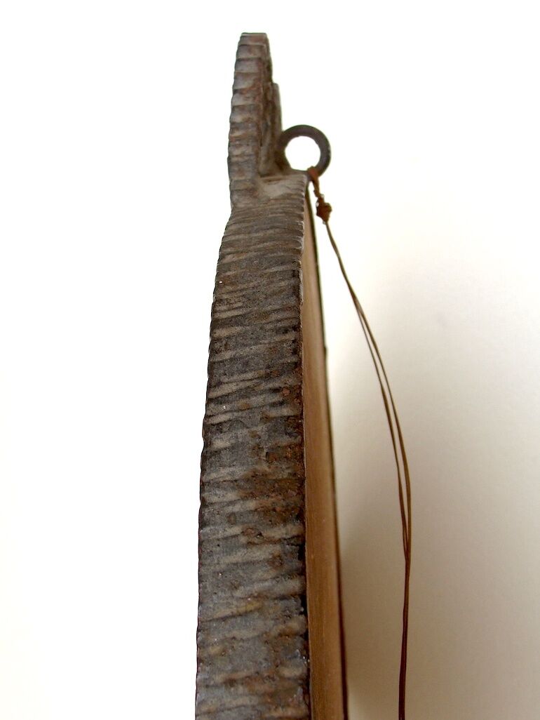 1930 hammered metal mirror