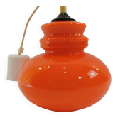 Vintage pendant light in Orange opaline/space era/vintage