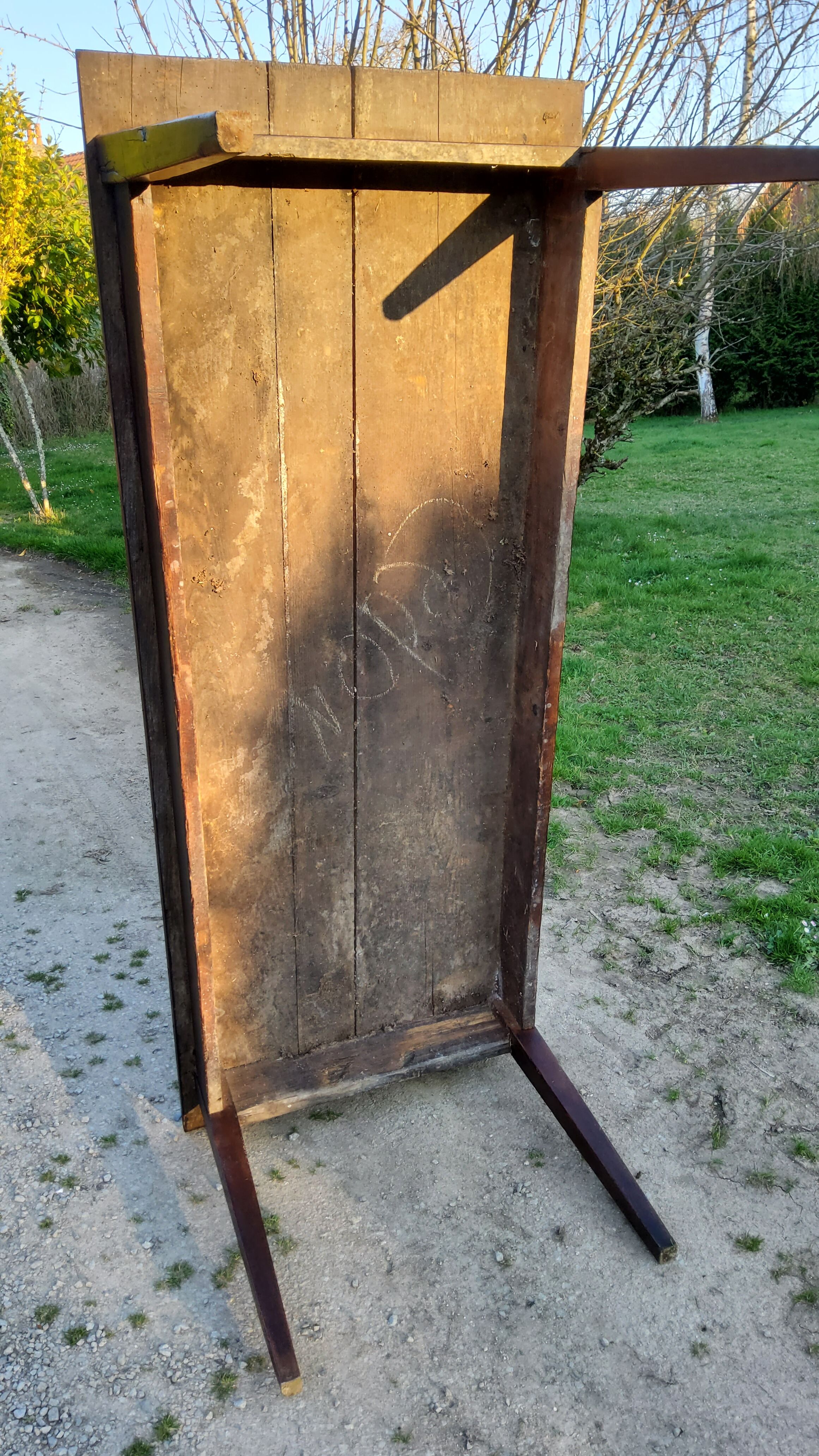 Farmhouse table XIXth century 196cm spindle feet