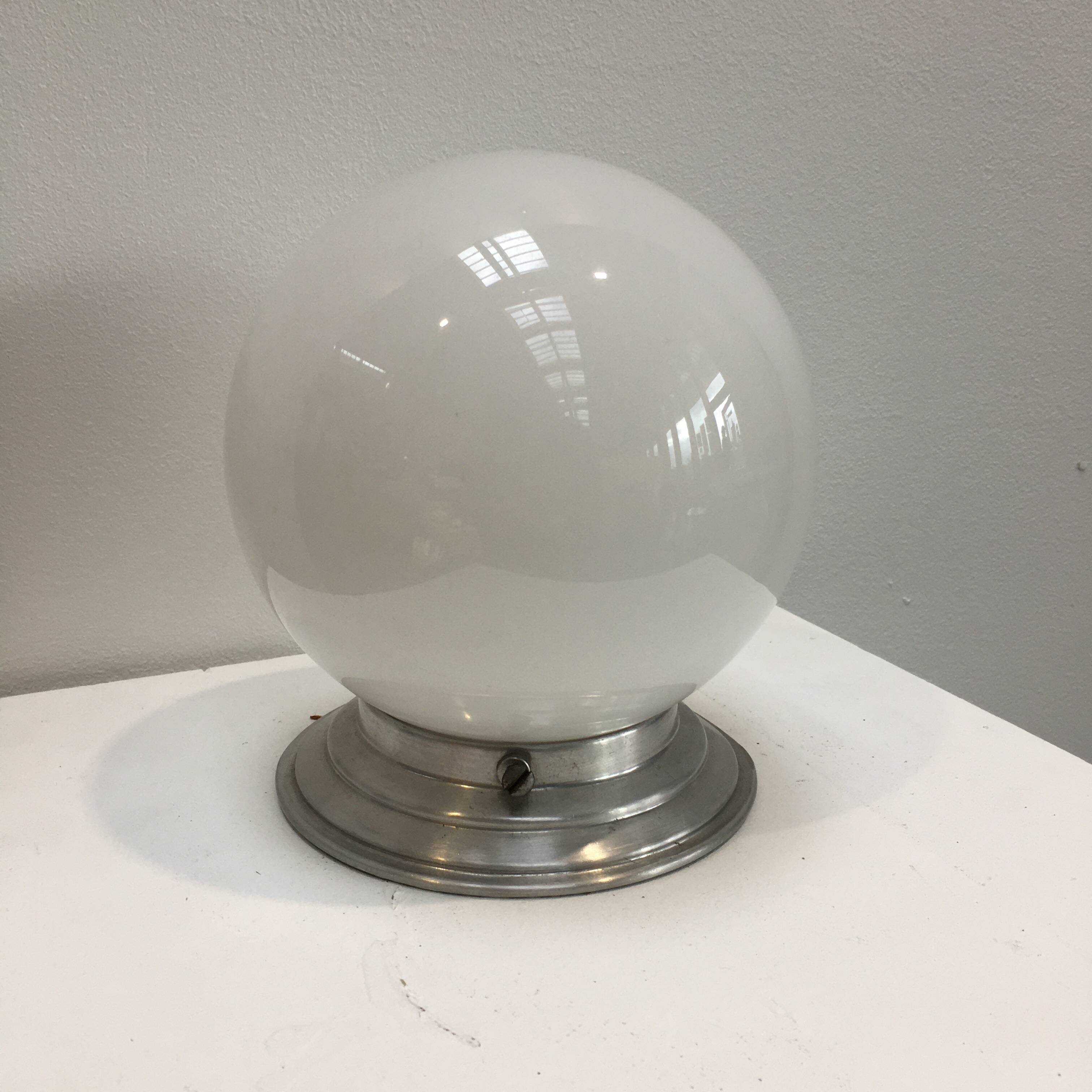 Opaline ball wall light