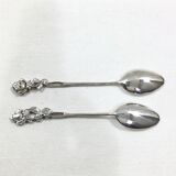 Set of 8 art nouveau silver spoons