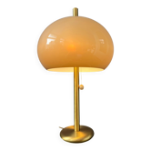 Grande lampe de table vintage champignon Space Age en laiton