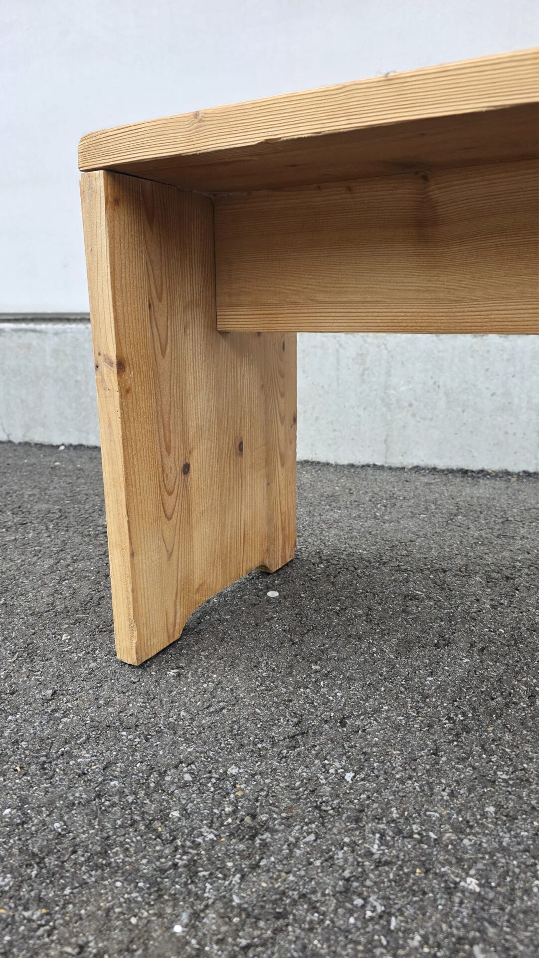 Méribel bench in solid pine by Charlotte Perriand, France, 1970
