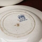 Set of 6 Jules Vieillard iron earth plates, St buveurs model