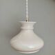 Vintage globe pendant light in white opaline