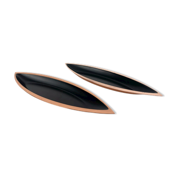 Paire de coupelles ou bols scandinaves en cuivre Ystad metall, design gunnar ander, suède