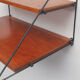 1960s triangle wall unit in teak and metal