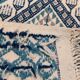 Traditional handmade white blue and gray margoum carpet