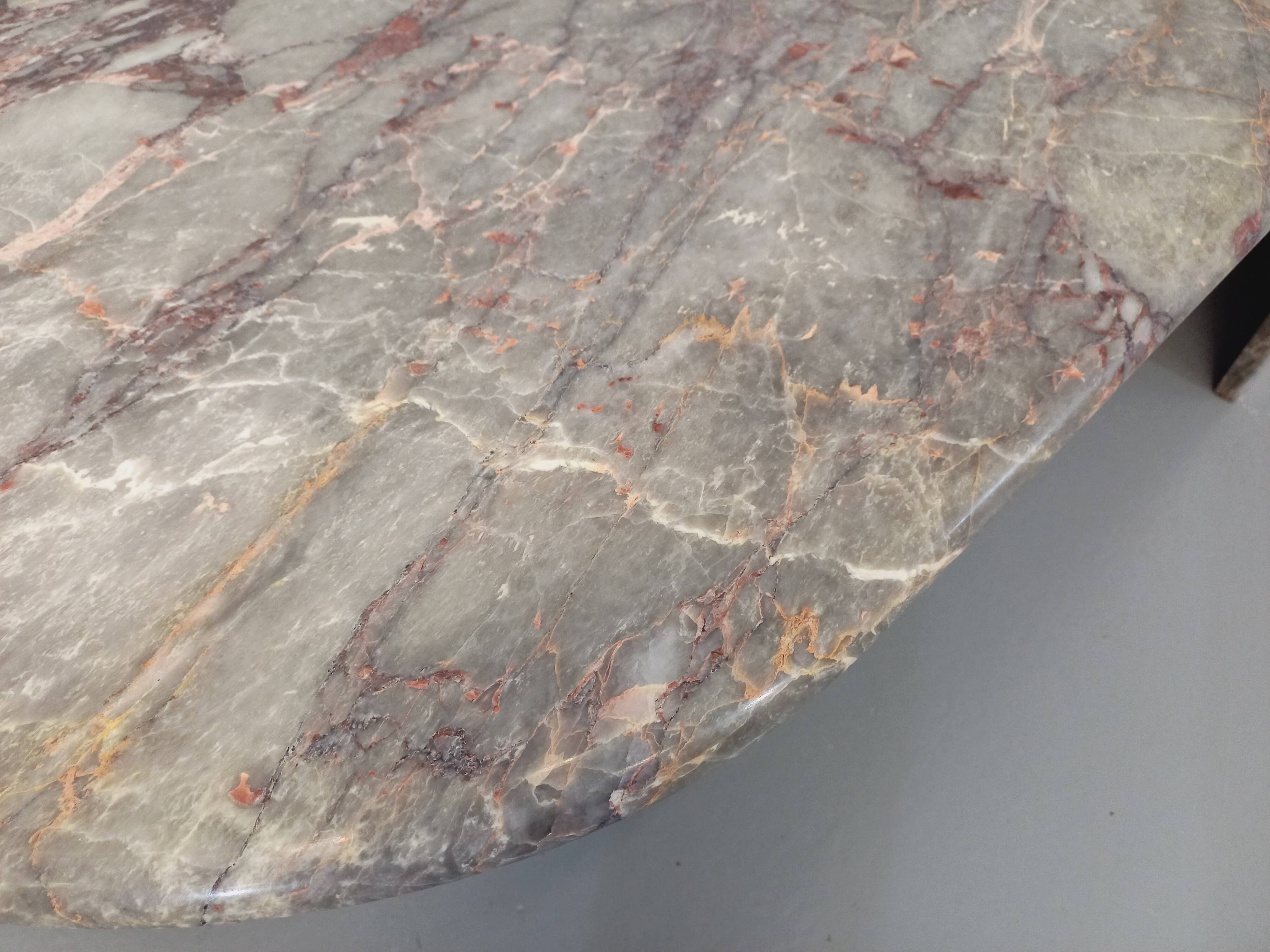 Vintage gray marble coffee table from the 70s