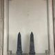 Pair of grey granite obelisks, circa 1980