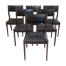 Suite de 6 chaises scandinaves palissandre 1960