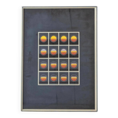 1970s Italian Modern Art Lithograpic poster created by Angela Trapani
