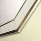 Romeo White lacquered mirror and brass by J.C Mahey. 1970 72cm