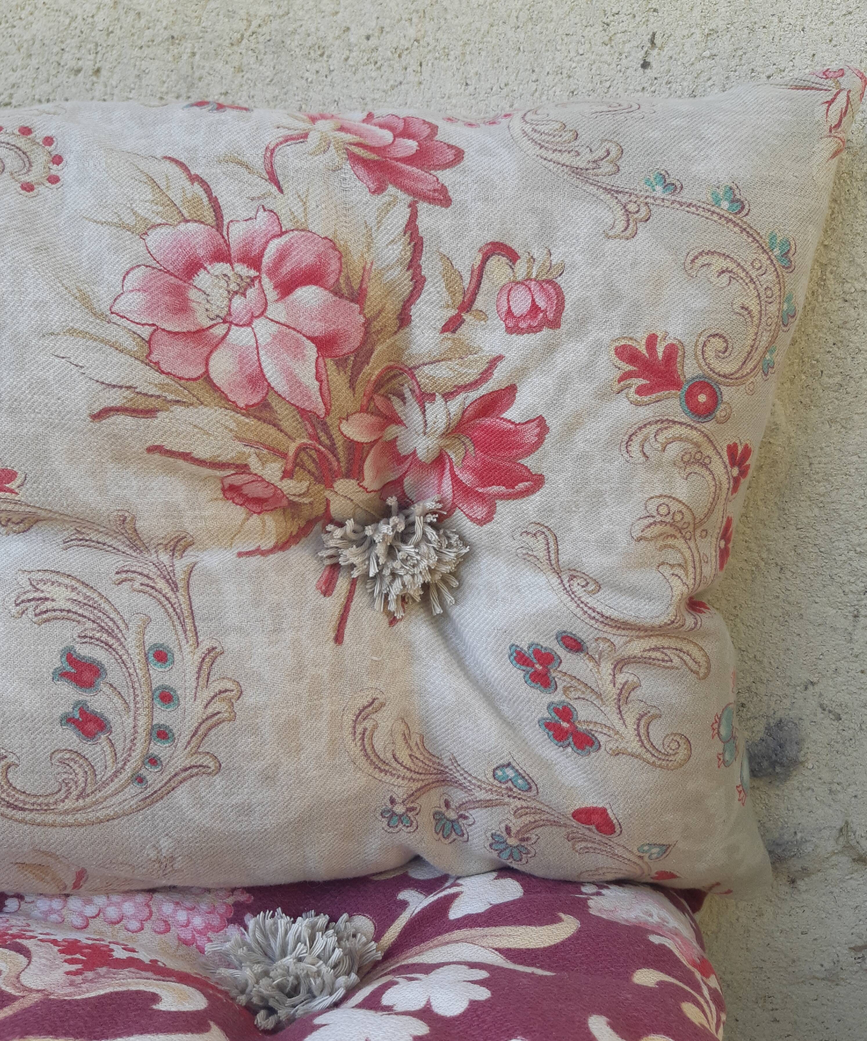 Bohemian floral cushion 58x38cm