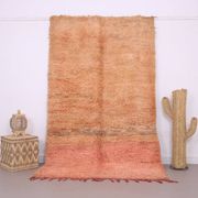 Peach Vintage Handmade Wool Rug 153 x 252 cm - Berber Rug - Old Morocco Rug