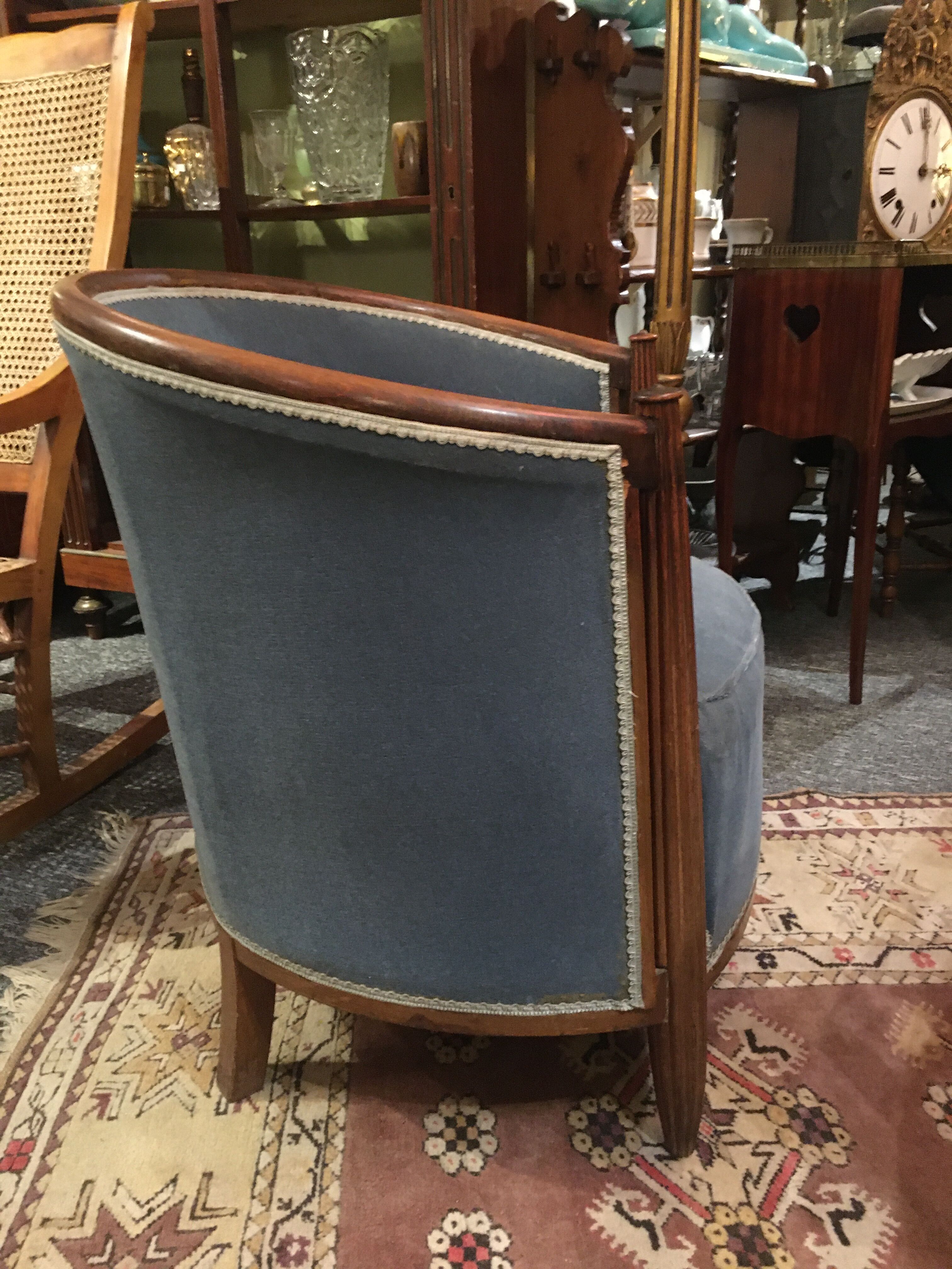 Tonneau Chair, Art-Deco, Dlg Paul Follot, circa 1925