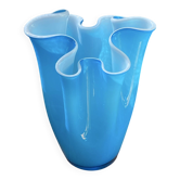 Large multi-layer glass handkerchief vase