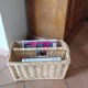 Wicker magazine holder / vintage 60s-70s