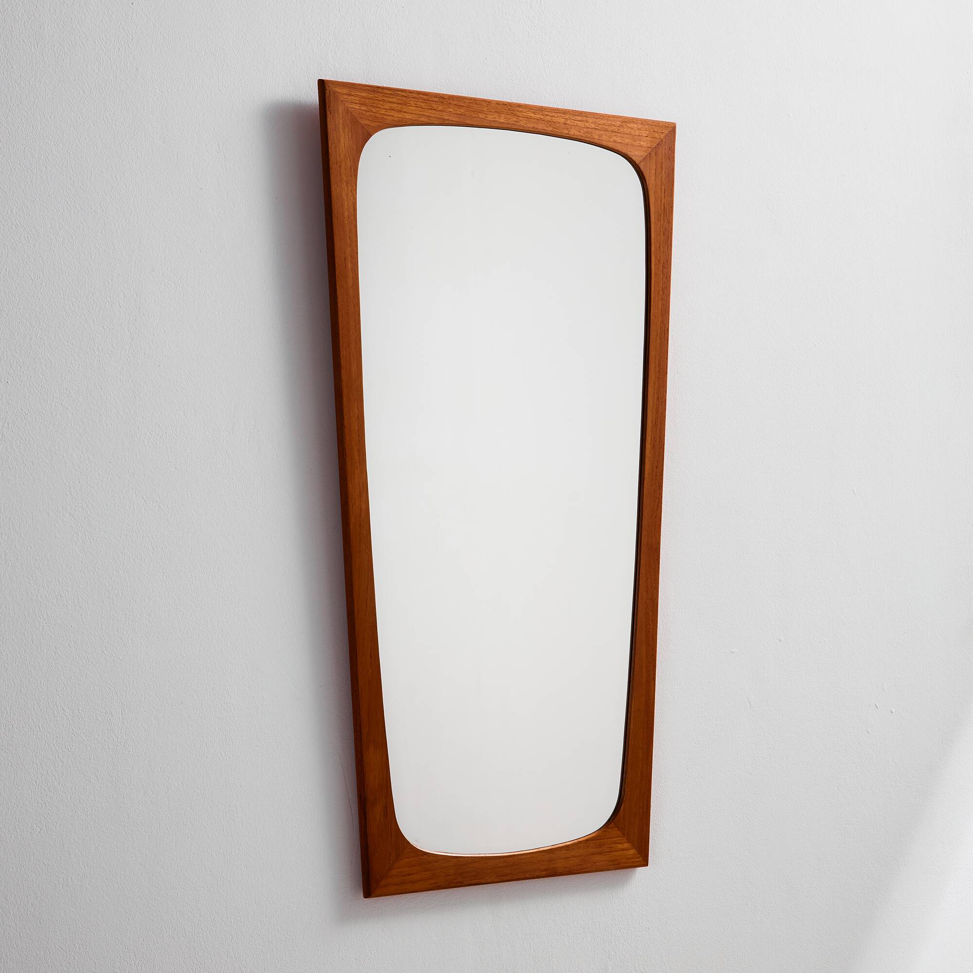 Teak framed mirror