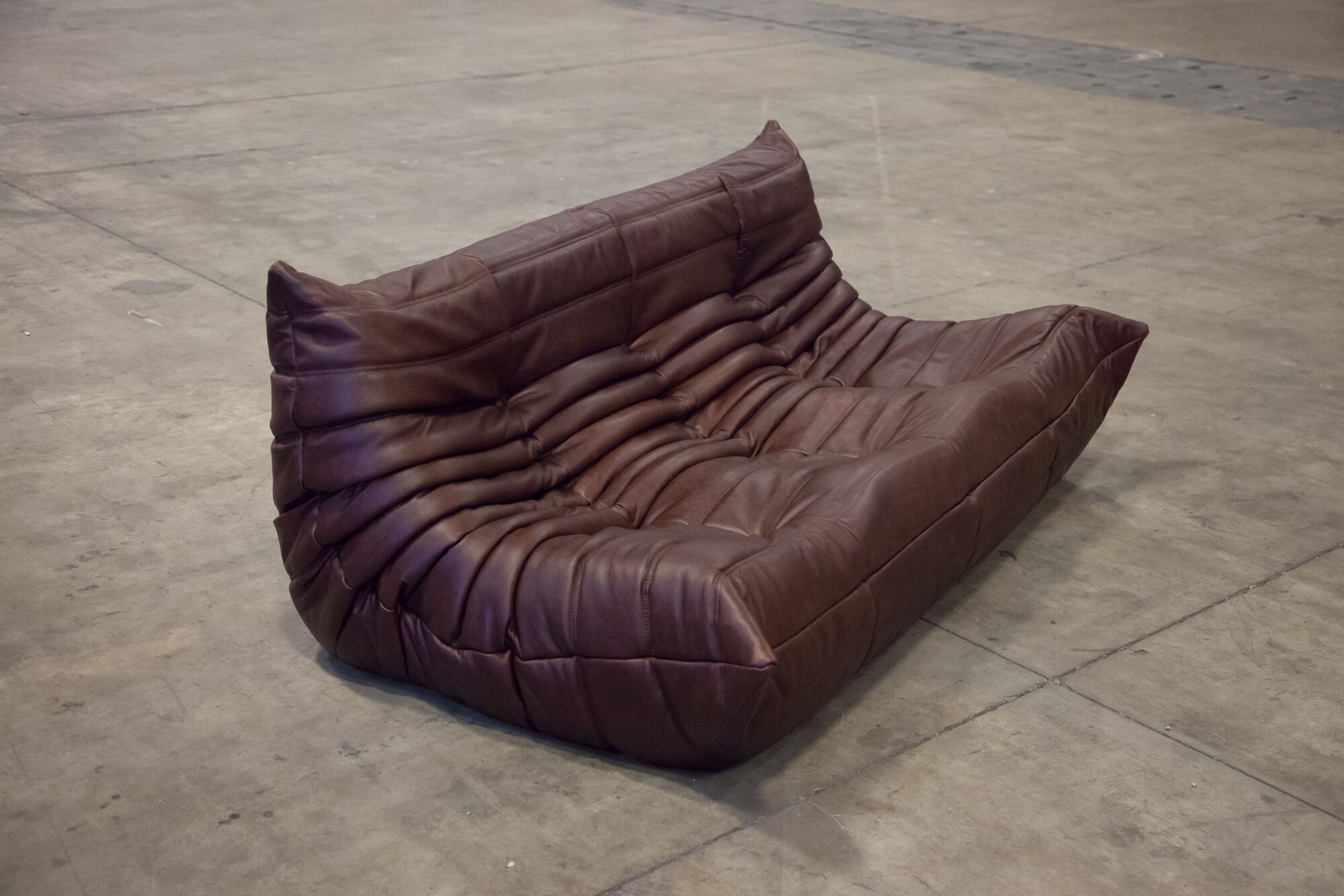 Sofa 3 places leather designed by Michel Ducaroy 1973