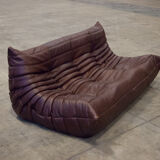 Sofa 3 places leather designed by Michel Ducaroy 1973