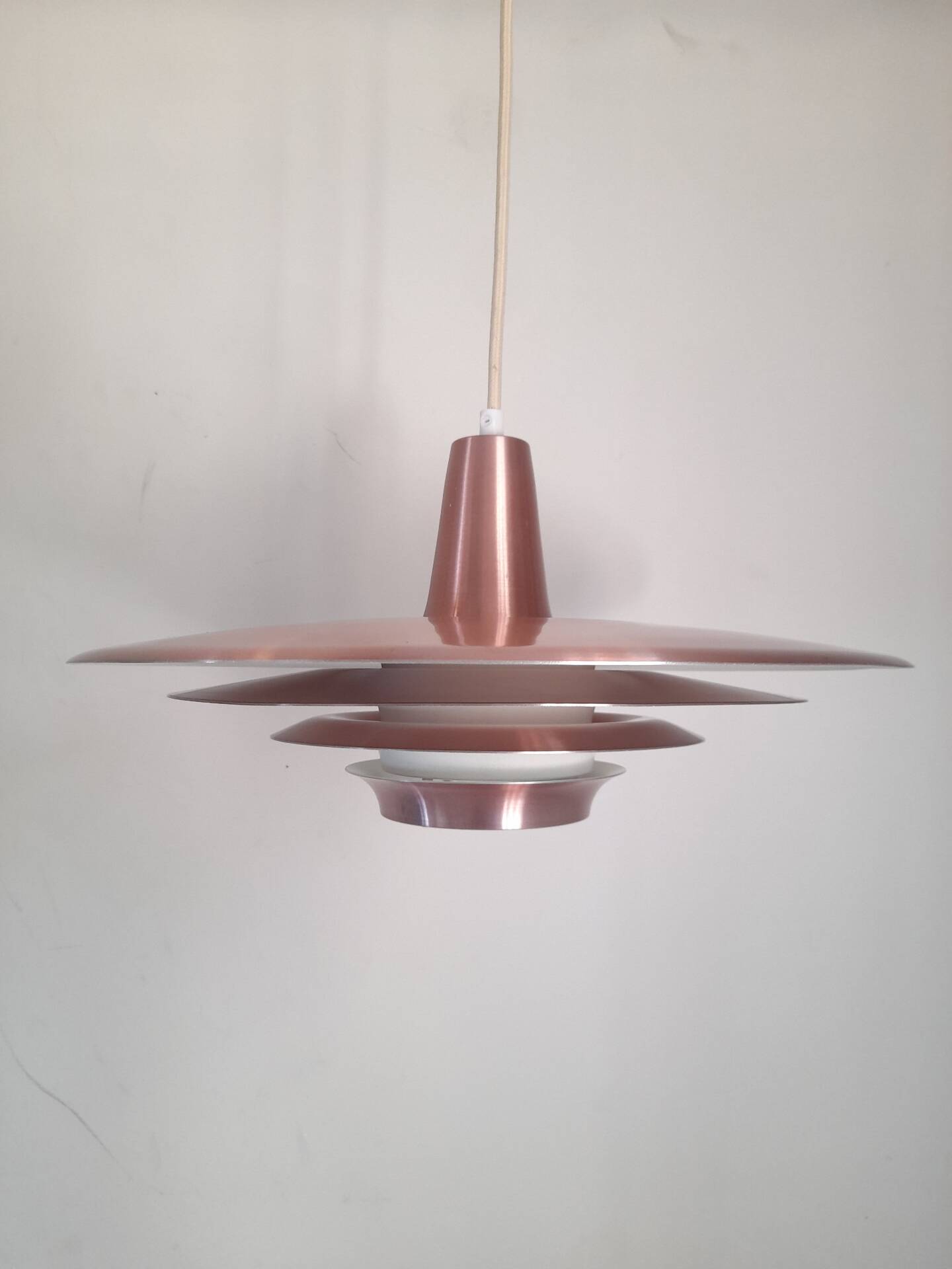 Danish suspension in red copper 60s