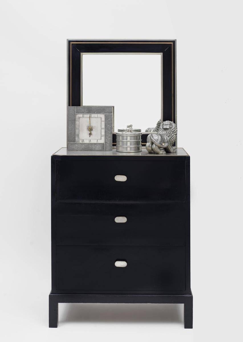 A masterpiece of Swedish Grace, Uno Åhren mirror, pewter, brass, Firma Svenskt Tenn