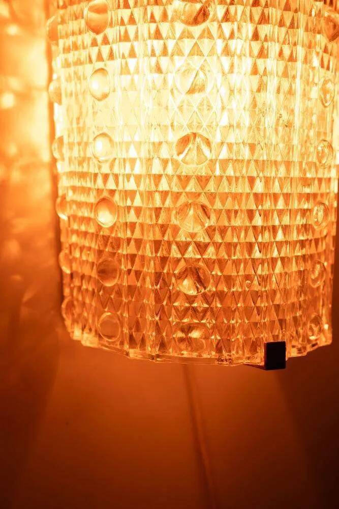 Vintage glass wall sconces by Carl Fagerlund, Lyfa glass sconces.