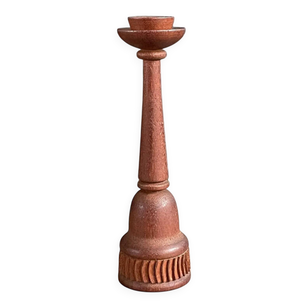 Bougeoir en bois ciselé - 17,5cm — Beyit