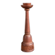 Carved wooden candlestick - 17.5cm