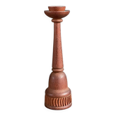 Bougeoir en bois ciselé - 17,5cm
