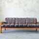 Mid-Century Teak and Leather 3-Seater Sofa from Ekornes, 1970s