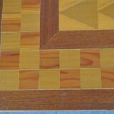 Table basse bois et fer forgé doré style 1940