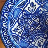 Large Moroccan dish or terracotta bowl, 42 cm diameter