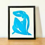 Affiche Femme Nu bleu II