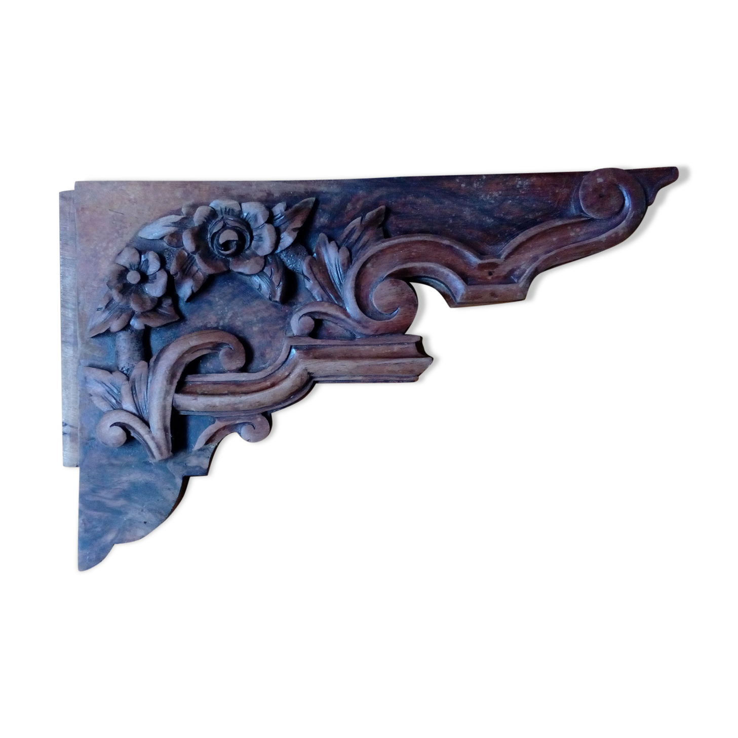 Carved wooden pediment