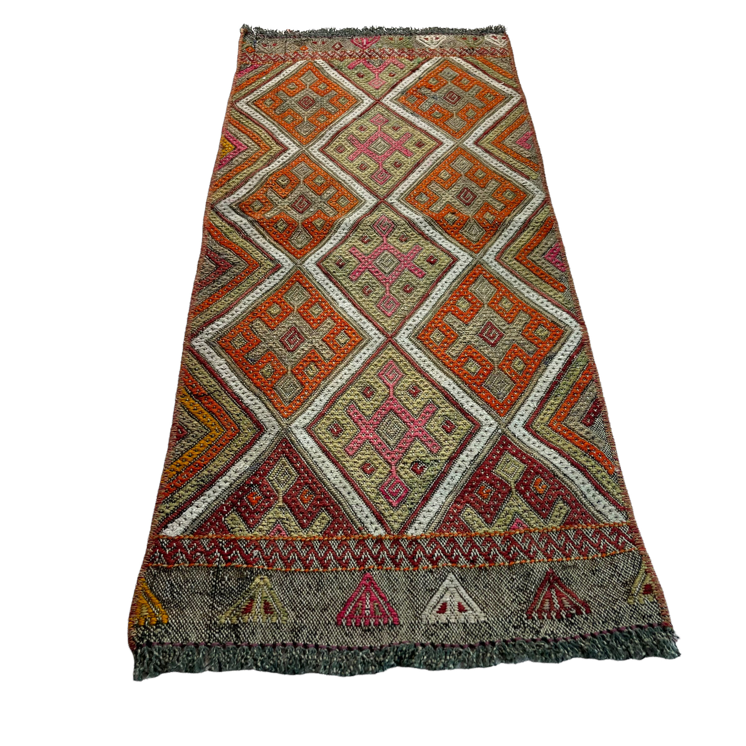 Vintage turkish kilim rug 94x40 cm