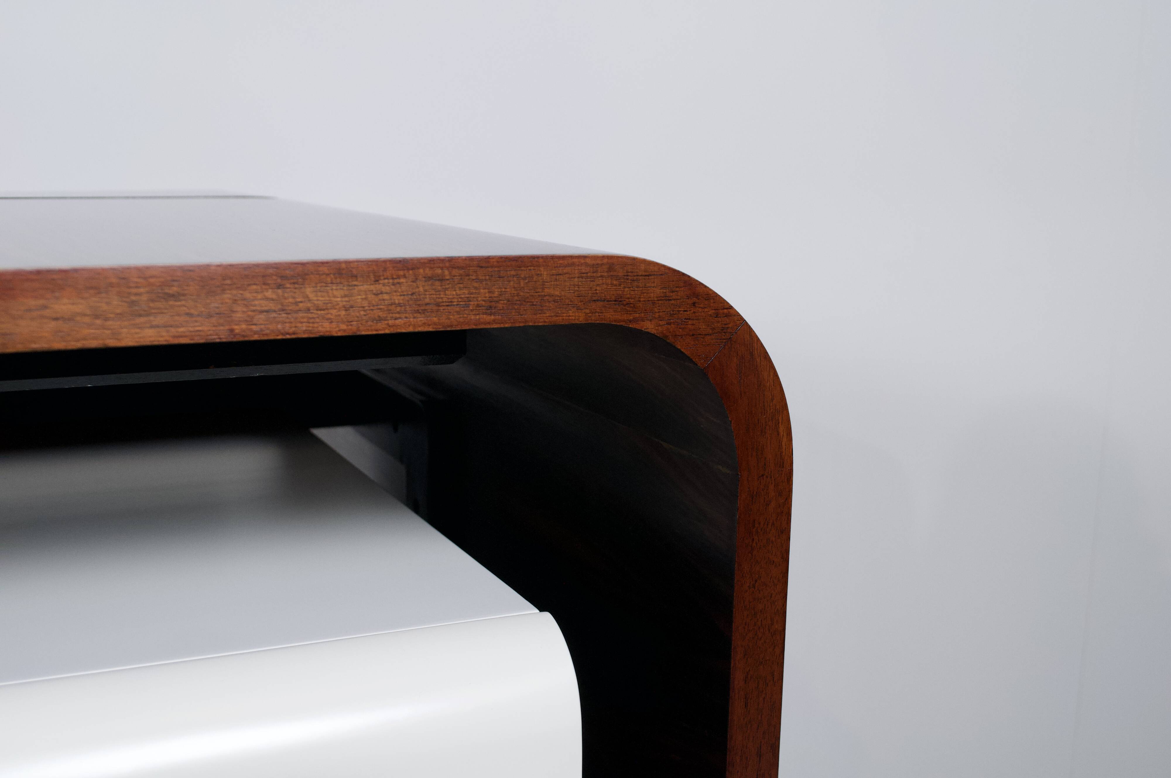 ROSEWOOD DESK MICHEL BOYER TFM EDITION 1970s ROTHSCHILD BANK