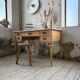 Blonde walnut desk and pine top 1900