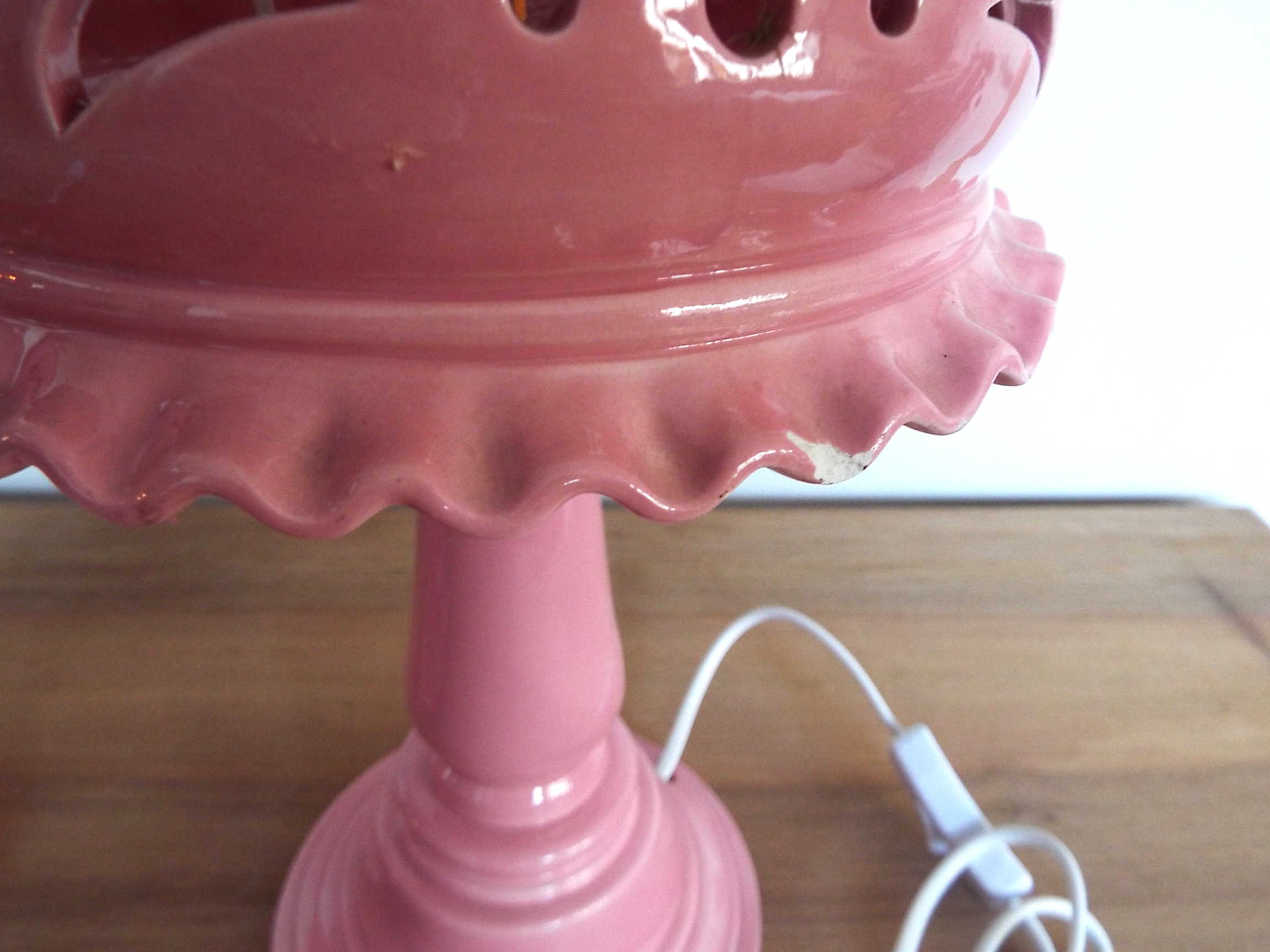 Pair of ceramic lamps