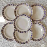 7 Old Longwy plates
