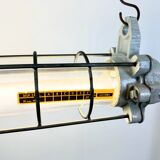 Grey Industrial Hanging Tube Light from Elektrosvit, 1980s