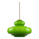 Lampe à Suspension Mid-Century en Verre Vert et Laiton, Italie