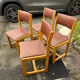 Lot de 4 chaises bois et cuir