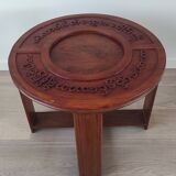 Burmese red teak coffee table