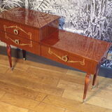 Vintage side table in varnished wood