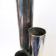 Silver metal candle holder 70s
