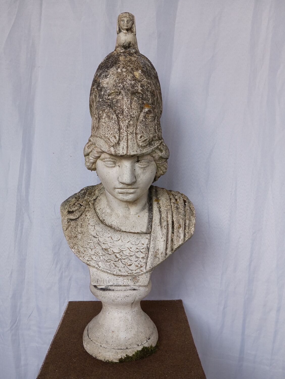 Bust of Minerva in reconstituted stone